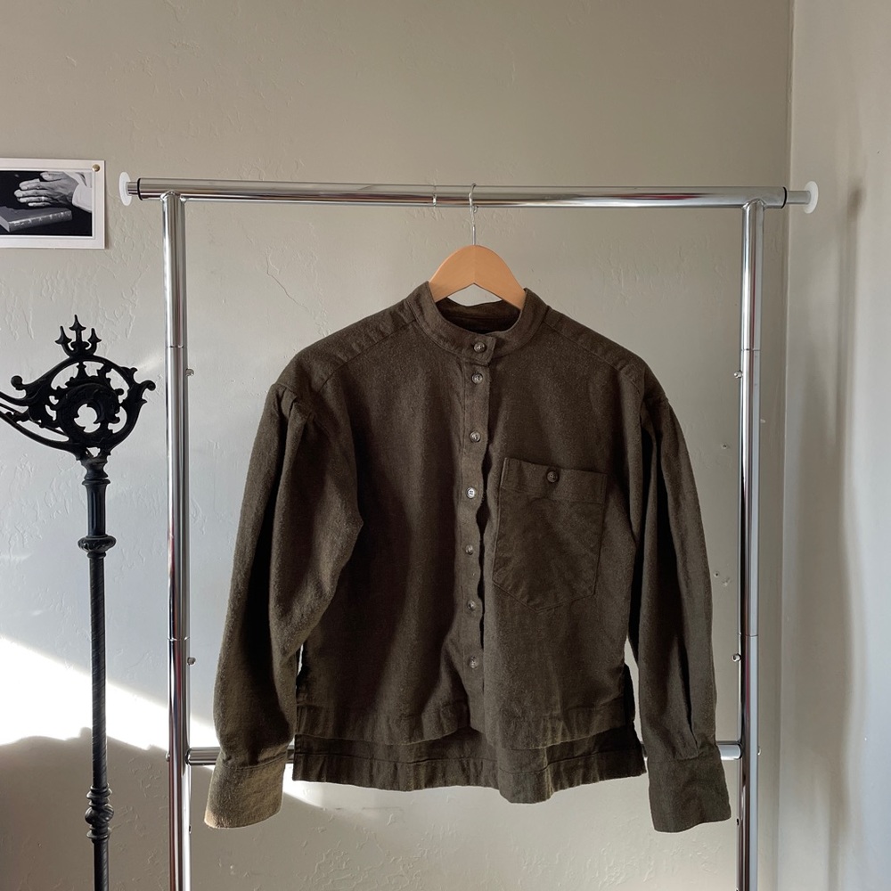 Dark green Banana Republic long sleeve top.